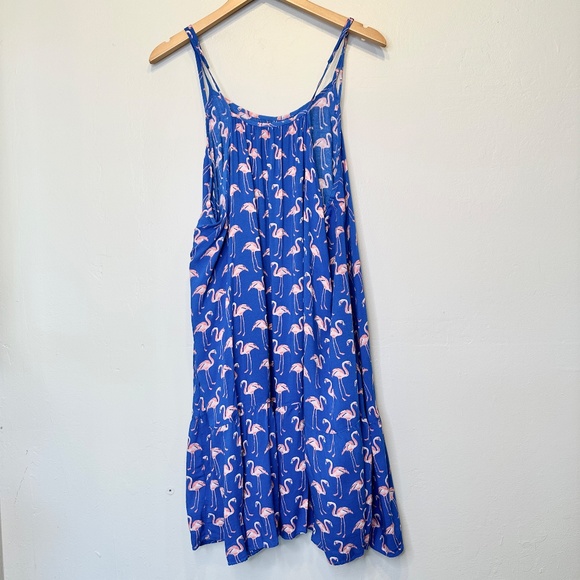 M&S Collection | Novelty Flamingo Pattern Beach Swim Coverup Summer Midi Dress - Picture 5 of 16